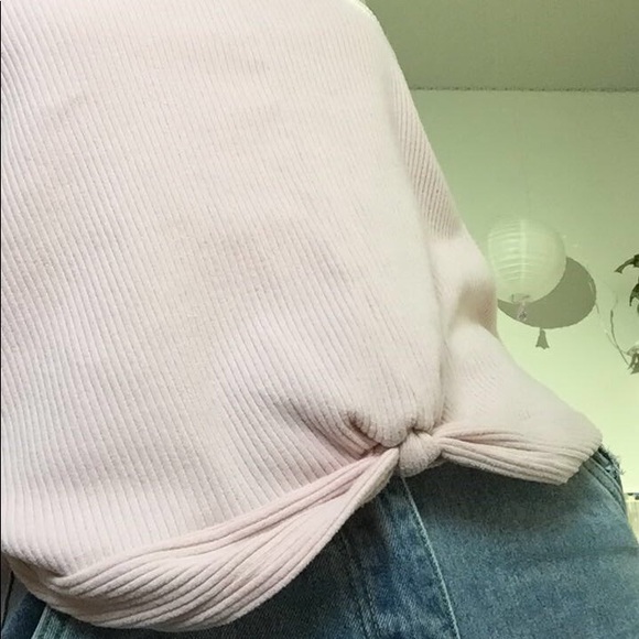 Pink Ribbed Sweatshirt - Picture 3 of 4